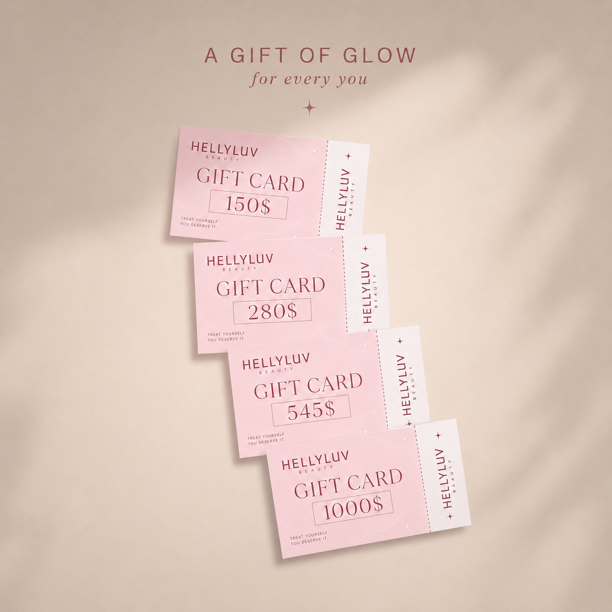 GIFT CARD BY HELLY LUV BEAUTY